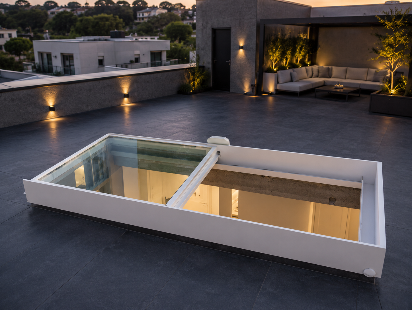 COSPISKLIGHT white opening roof system